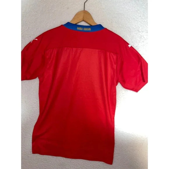 Puma Paraguay APF National Team Soccer Jersey Red White Striped Mens Small S - Picture 7 of 10